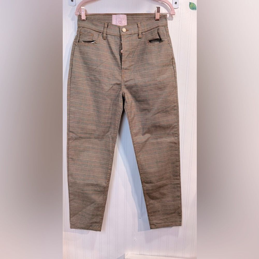 Revice women’s Brown Plaid Pants‎ Sz 30